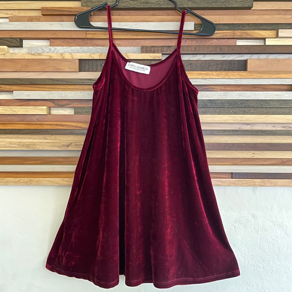 Gypsy Warrior Velvet Baby Doll Mini Dress